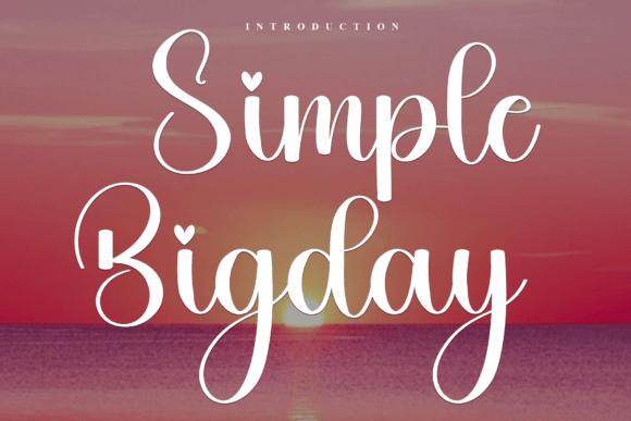 Simple Bigday: The Script Font That Elevates Digital Brand Identity