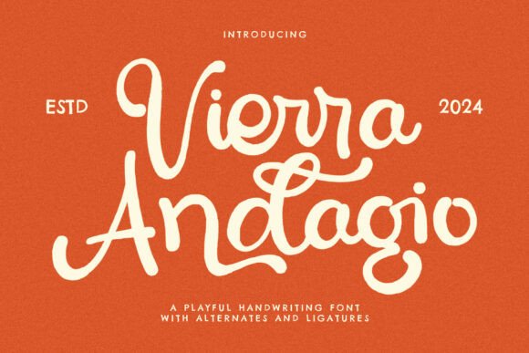 Vierra Adagio: A Retro Script Font for Authentic Brand Identity